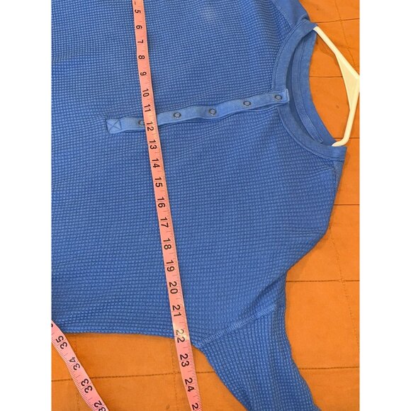 Offline Long-Sleeve Blue Thermal Henley Top XS - Picture 5 of 8